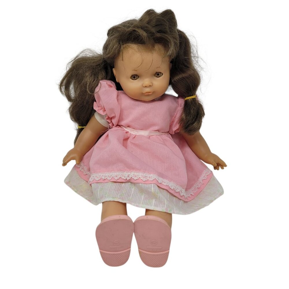 Vintage Famosa Expressions Doll 19" Vinyl Sleep Eyes Brown Hair Eyes